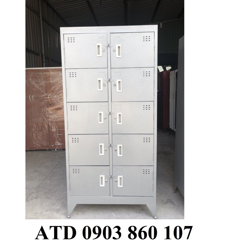 Tủ hồ sơ văn phòng đựng đồ cá nhân có khóa riêng- tủ locker 8 cửa 10 cửa sắt dày mẫu mới hcm bình dương