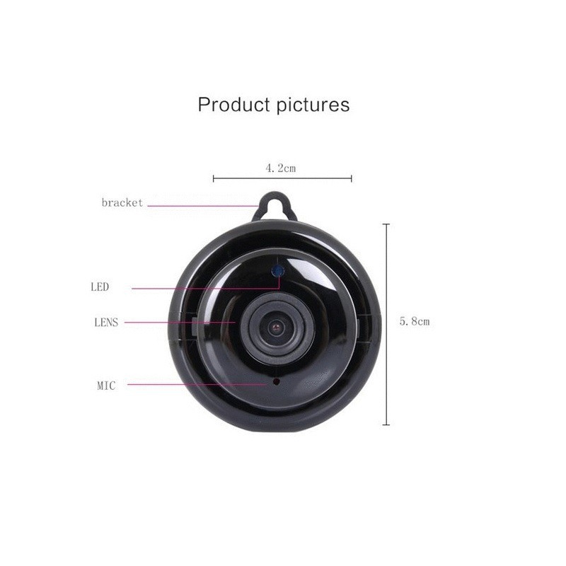 Camera Giám sát Wifi Không Dây HD 1080P Camera mini An Ninh IP HỒNG NGOẠI Nhìn Đêm hỗ trợ thẻ nhớ lên đến 64Gb - Hàng nh