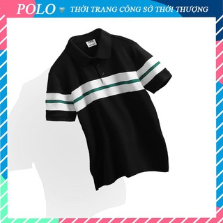 Áo Polo Nam Cổ Bẻ Vải Len Đan Cao Cấp Họa Tiết Kẻ Ngang, Áo Nam Có Cổ 2 Màu Hàng Xuất Xịn Cao Cấp Mặc Đi Làm Lịch Sự