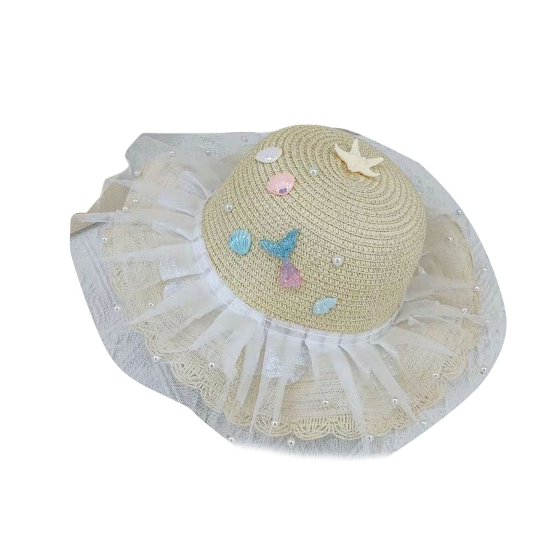 Nón Tai Bèo Đan Cói Vành Rộng Phối Ren Nhiều Màu Sắc Đa Dạng Gấp Gọn Thời Trang Unisex