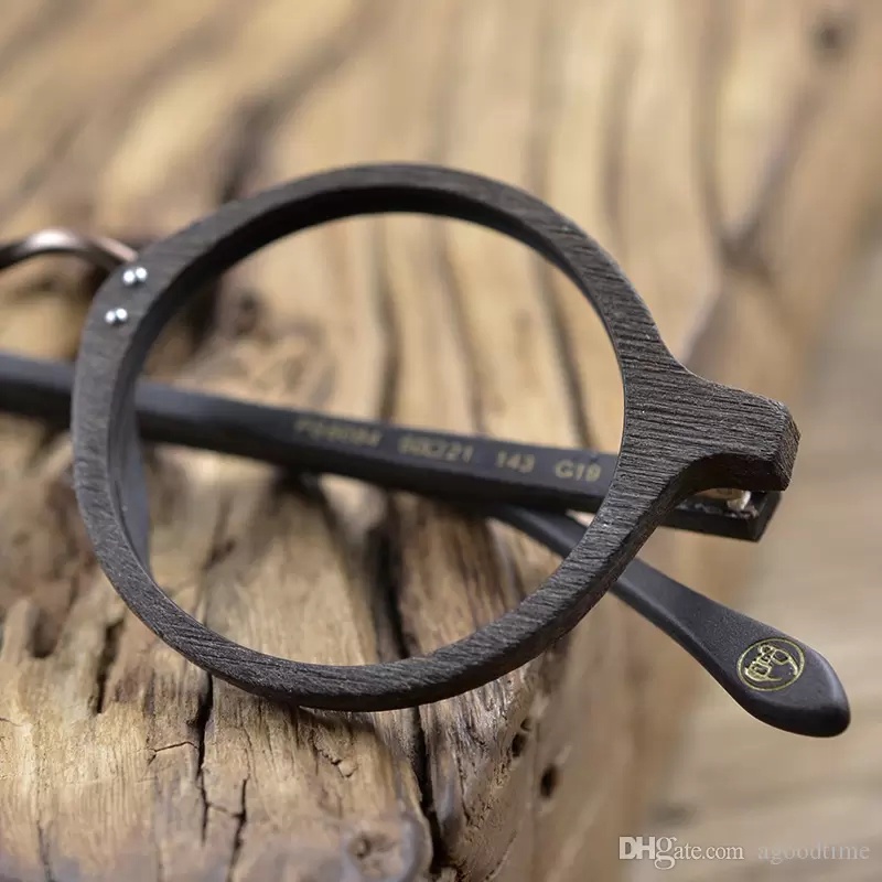 Mắt Kính Gọng Tròn Bằng Gỗ Thời Trang Cho Nam Nữ