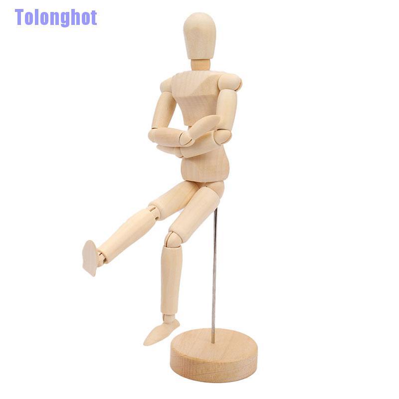 Mô hình búp bê ma nơ canh có khớp bằng gỗ dành cho trang trí nhà cửa vẽ tranh họa sĩ