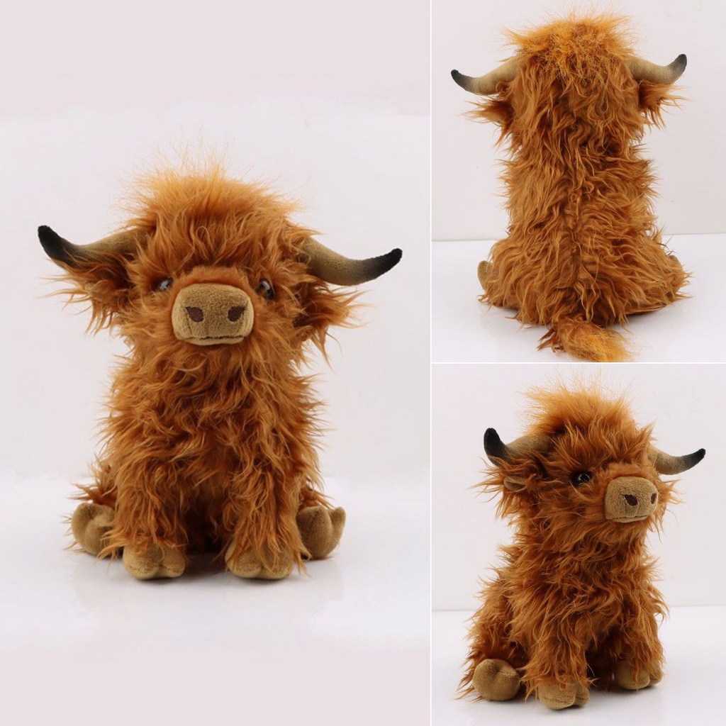Thú Nhồi Bông Hình Bò Sữa Scottish 9.8in Dễ Thương