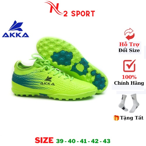 Giày đá bóng cổ chun vải sợi dêt, giày đá bóng AKKA CONTROL chính hãng đinh dăm TF giúp bám sân tốt bảo hành 3 tháng