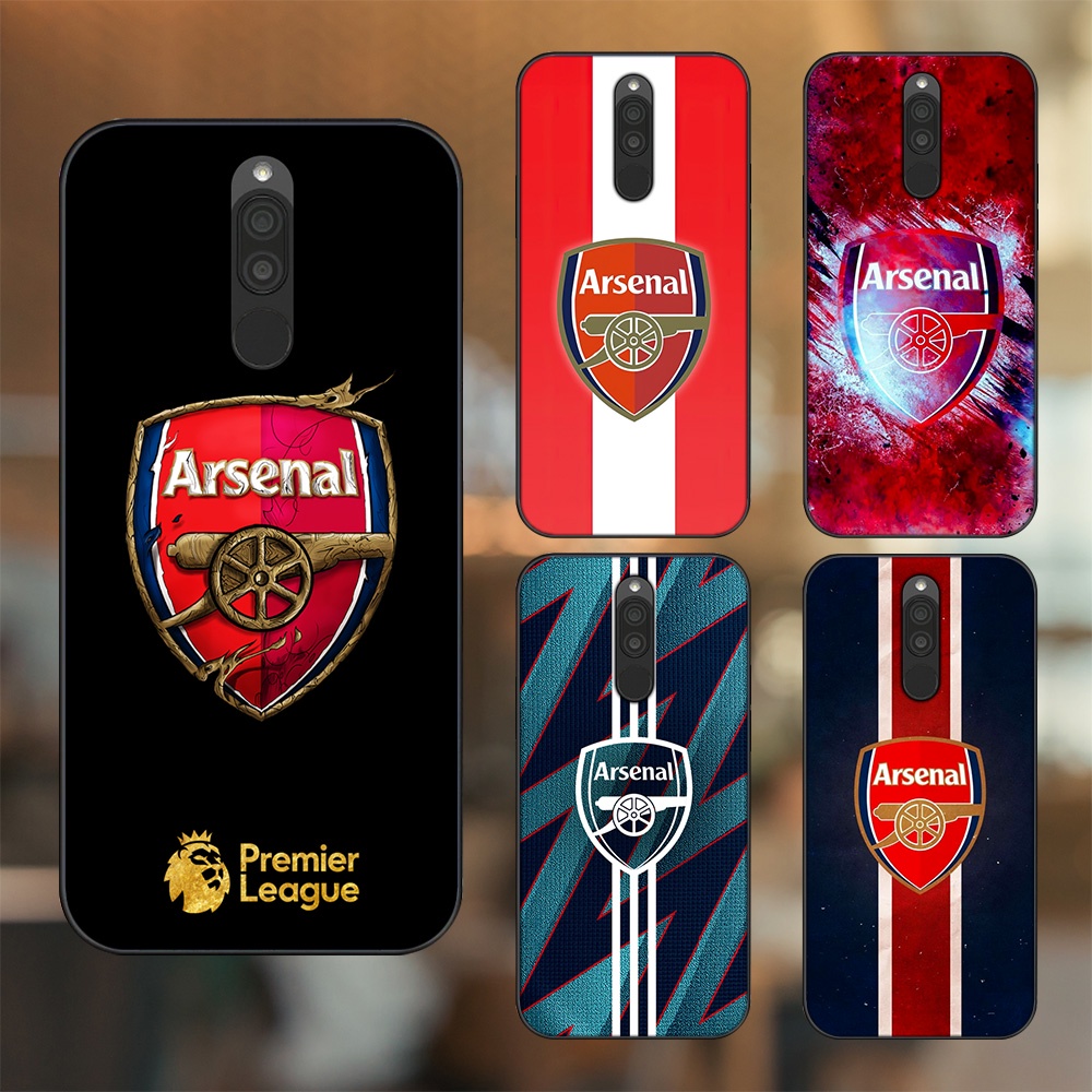 Ốp lưng Xiaomi Redmi 8 viền đen in hình Arsenal FC