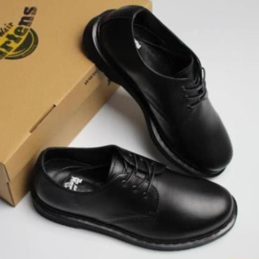 [Sale 3/3]Giày Da Bò 1461 2020 Full Black .Giày Dr.Martens Thailand Chính Hãng(1461.F.Black) -pi9 *