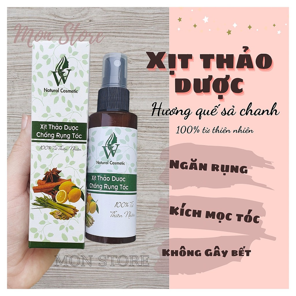 XỊT QUẾ SẢ CHANH VV Natural Cosmetic giúp ngăn rụng, kích thích mọc tóc, giảm gàu, kiềm dầu chống bết