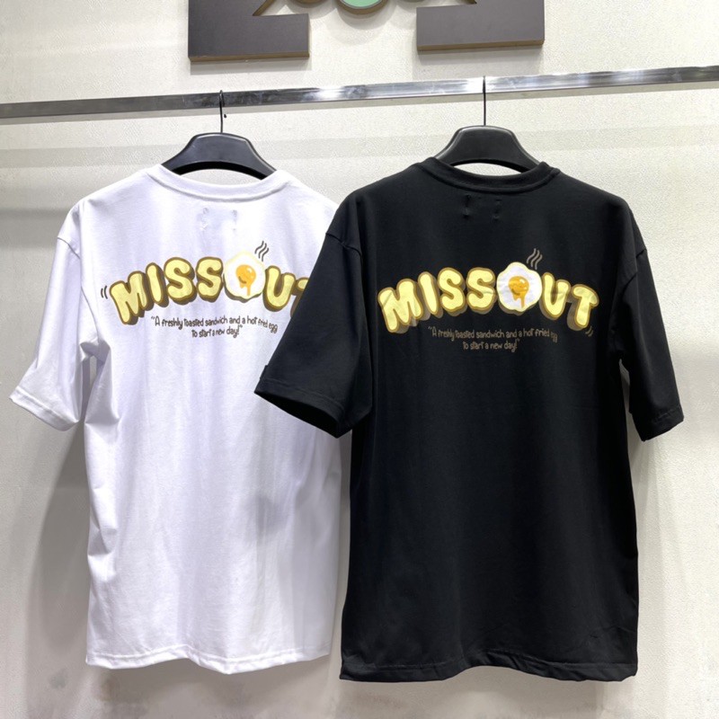 Áo Thun unisex missout  MST EGGS Trứng LOGO nam nữ Full Tag tay cổ | BigBuy360 - bigbuy360.vn