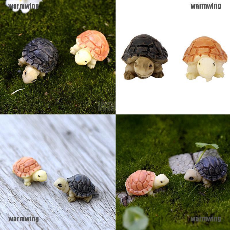 Bộ 2 Mô Hình Rùa Mini Trang Trí Vườn Cây