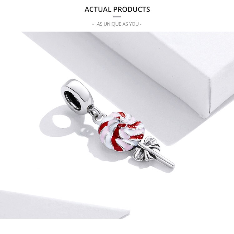 Mặt trang sức BAMOER SCC1491 chất liệu bạc 925 thiết kế hình kẹo mút đáng yêu