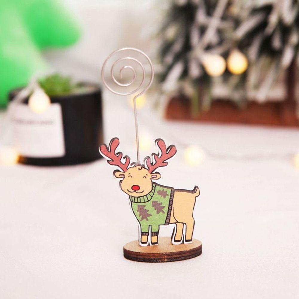 Thẻ Gỗ Hình Ông Già Noel &amp; Người Tuyết Trang Trí Tiệc Cưới DIY