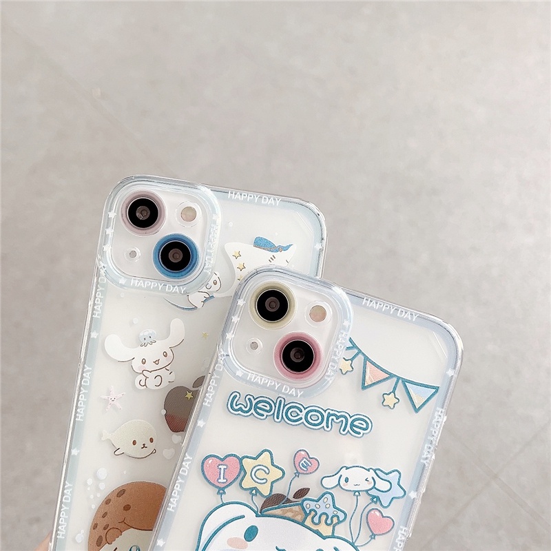 Ốp Điện Thoại Chống Sốc Hình Cinnamoroll Hoạt Hình Dễ Thương Cho iPhone 14 / 13 / 12 / 11 / X / 8 / 7P