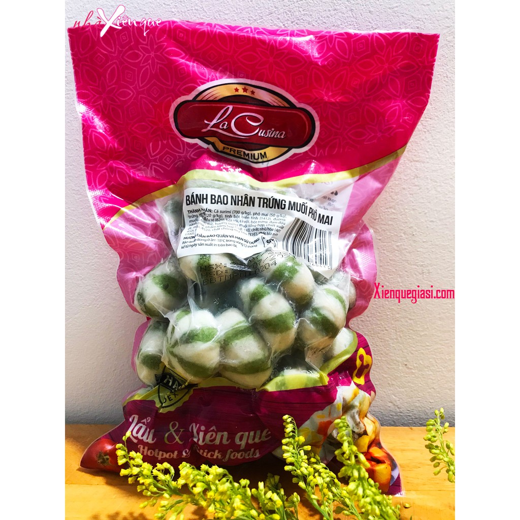 Viên Thả Lẩu, Bánh Bao Trứng Nhím, Bánh Bao Trứng Cá Hồi Malaysia Việt Nam, Phú Mark, Lacusina 5 sọc màu 500gram