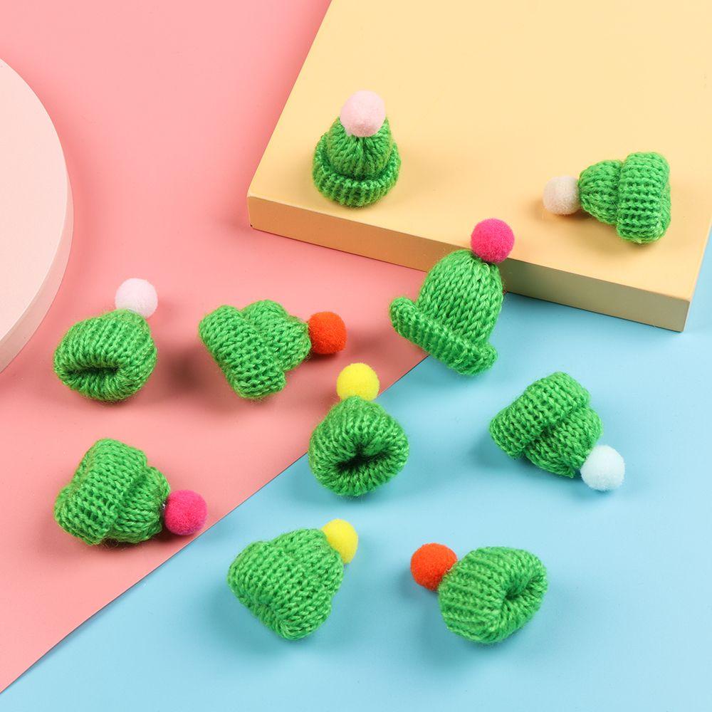 Set 10 Phụ Kiện Cài Tóc / Kẹp Tóc Hình Nón / Búp Bê Bằng Len Dễ Thương Cho