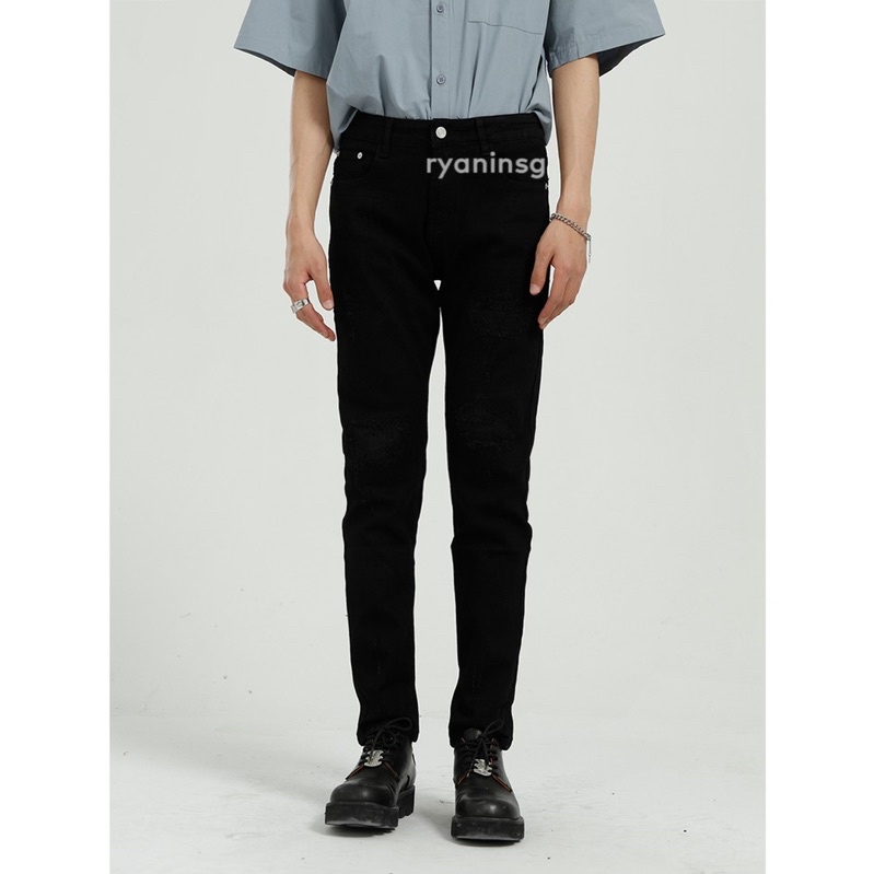 A202 ĐEN - QUẦN JEANS NAM SKINNY ỐNG CÔN ỐNG ĐỨNG MÀU ĐEN RYAN PHÙ HỢP ĐI LÀM ĐI HỌC