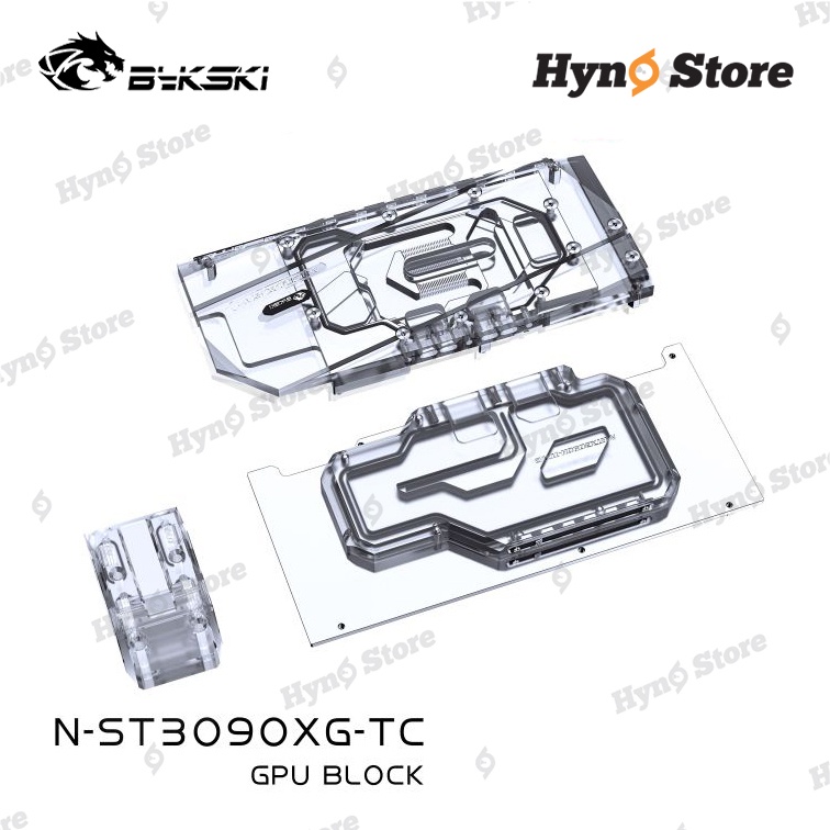 Block tản nhiệt nước VGA Bykski 2 mặt VRAM ZOTAC N-ST3090XG-TC Tản nhiệt nước custom - Hyno Store