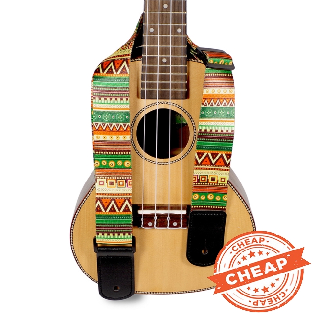 Dây đeo đàn ukulele/guitar in họa tiết thổ cẩm