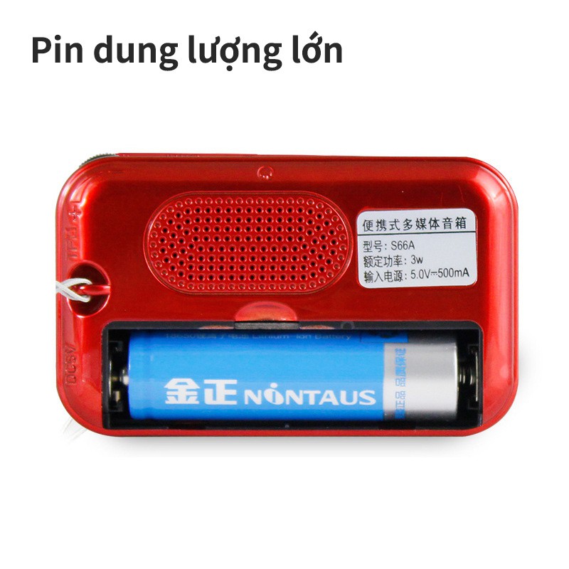 Loa mini S66A  Máy nghe nhạc Mp3 chức năng đếm  hỗ trợ thẻ nhớ Tf