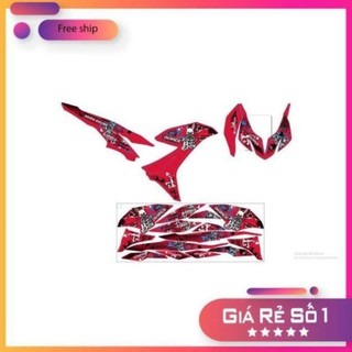 Tem xe Winner X 150 thỏ Rabit dán xe đỏ