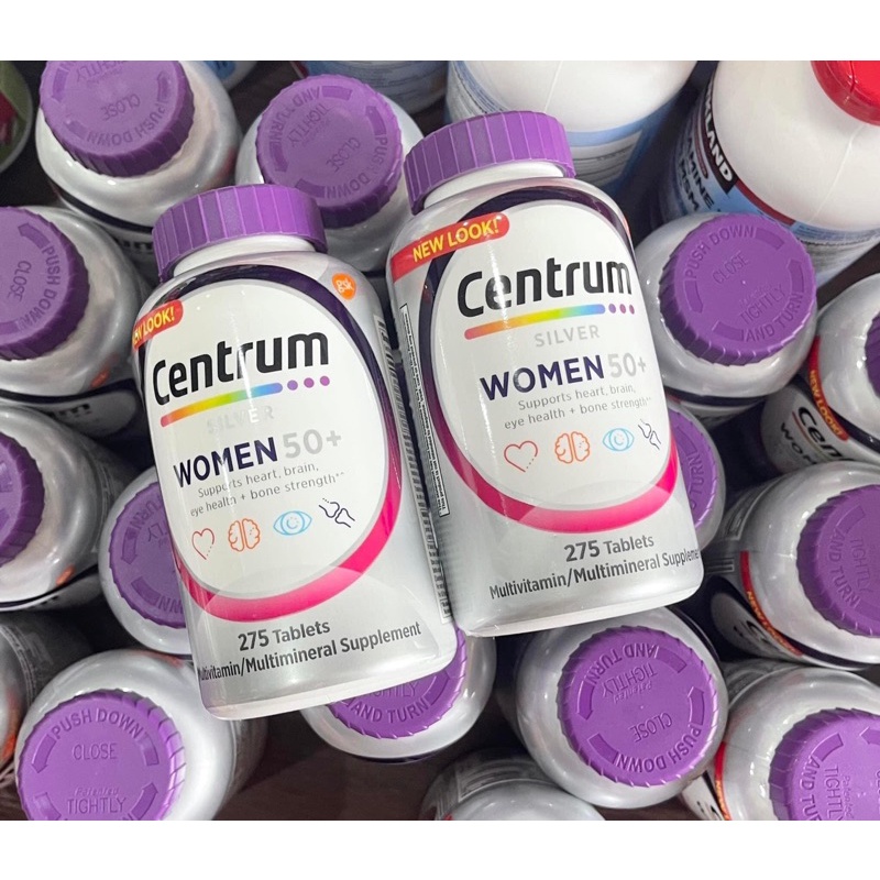 Viên uống Centrum Silver Adults Nữ 50+ 275v 325 viên – Bổ sung Vitamin cho Nam và Nữ trên 50 tuổi