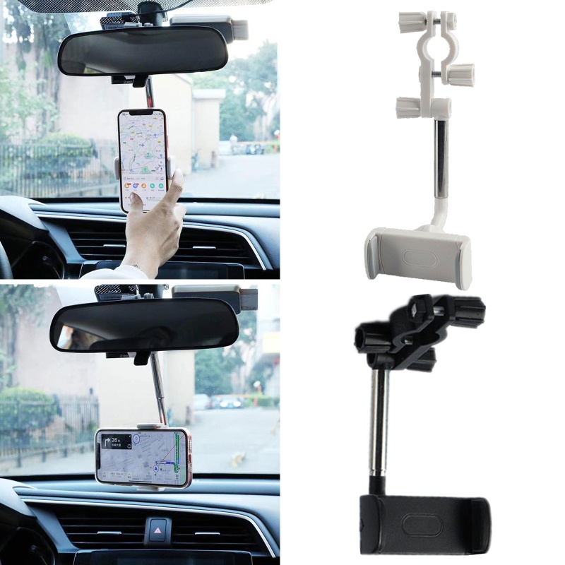 Edb * 360° Giá Đỡ Điện Thoại/GPS Gắn Gương Chiếu Hậu Xe Hơi Tiện Dụng