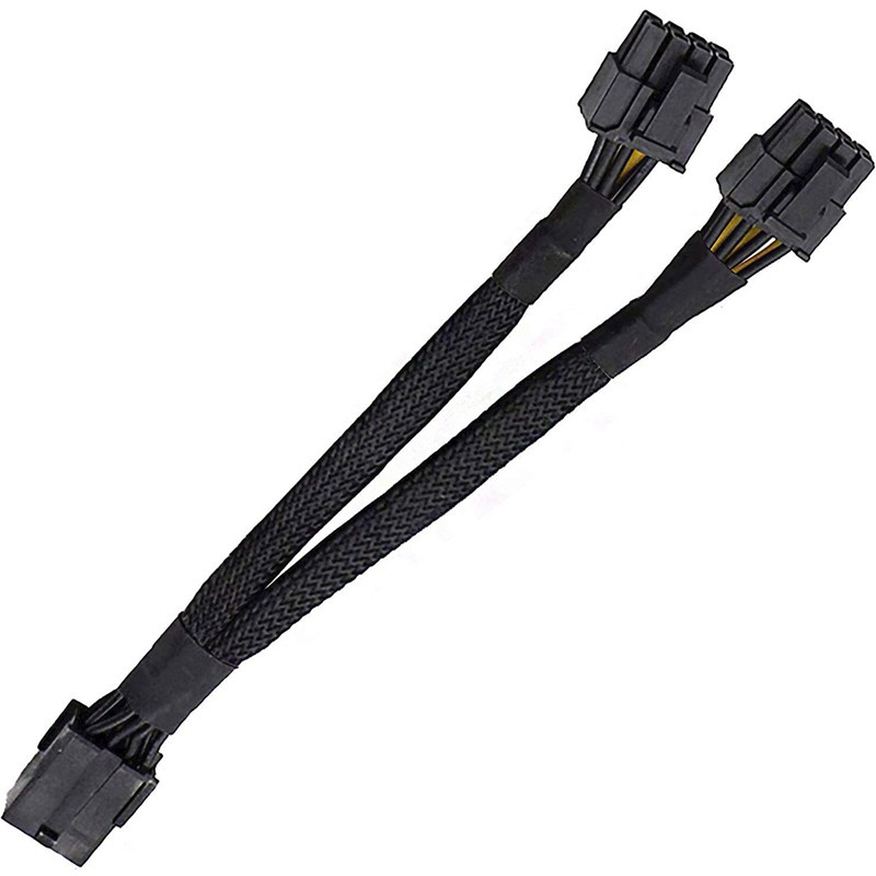 1 Dây Cáp Nối Dài Chuyển Đổi Cổng Gpu Pcie 8 Pin Sang 2 Pin 8 Pin  Male Pci Express Power Adapter Y-Sptter Cable 20cm
