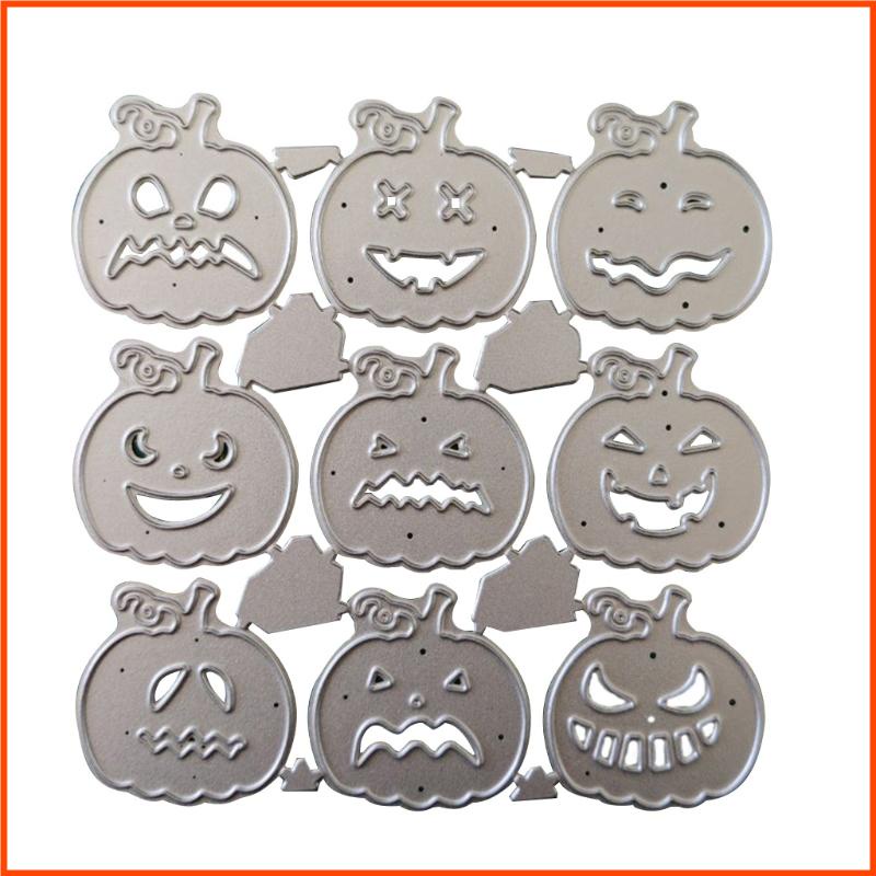Khuôn Cắt Giấy Kim Loại Hình Bí Ngô Halloween