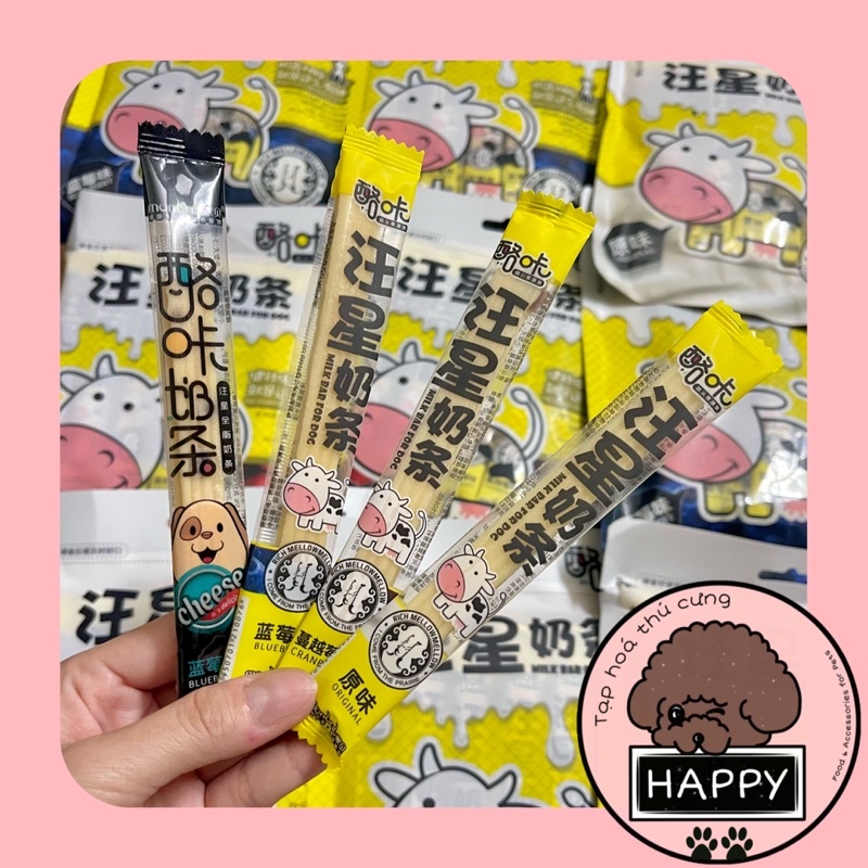HỎA TỐC | Thanh phô mai sữa que dẻo Monbab cho chó mèo 9g / Cheese Milk bar Xing Wang 9gr vị việt quất khoai tímTỐC