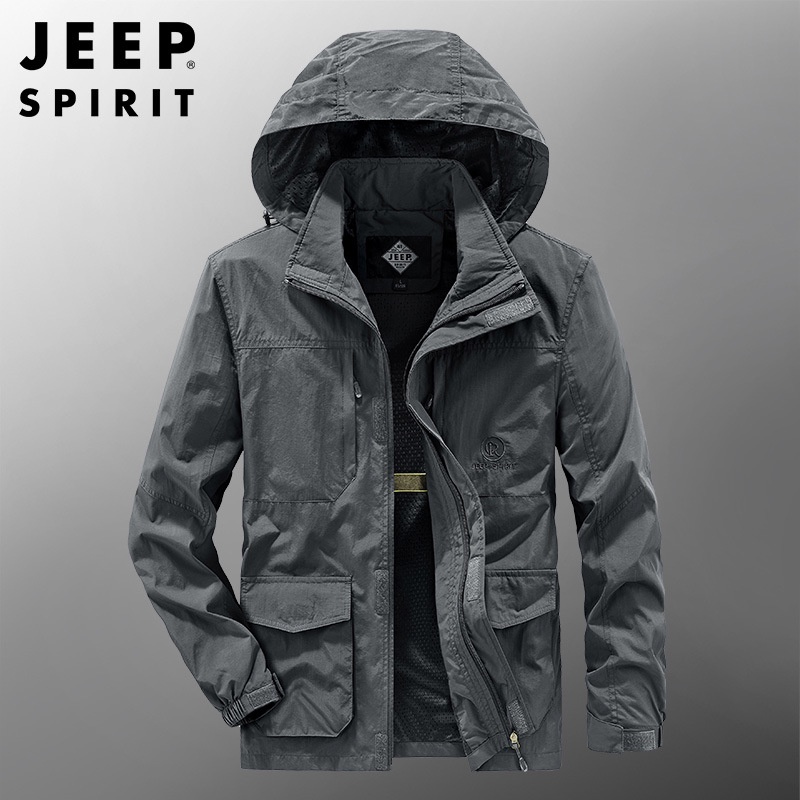 Jeep Áo Khoác Dáng Rộng Vải Mỏng Thời Trang Xuân Thu Cá Tính Cho Nam
