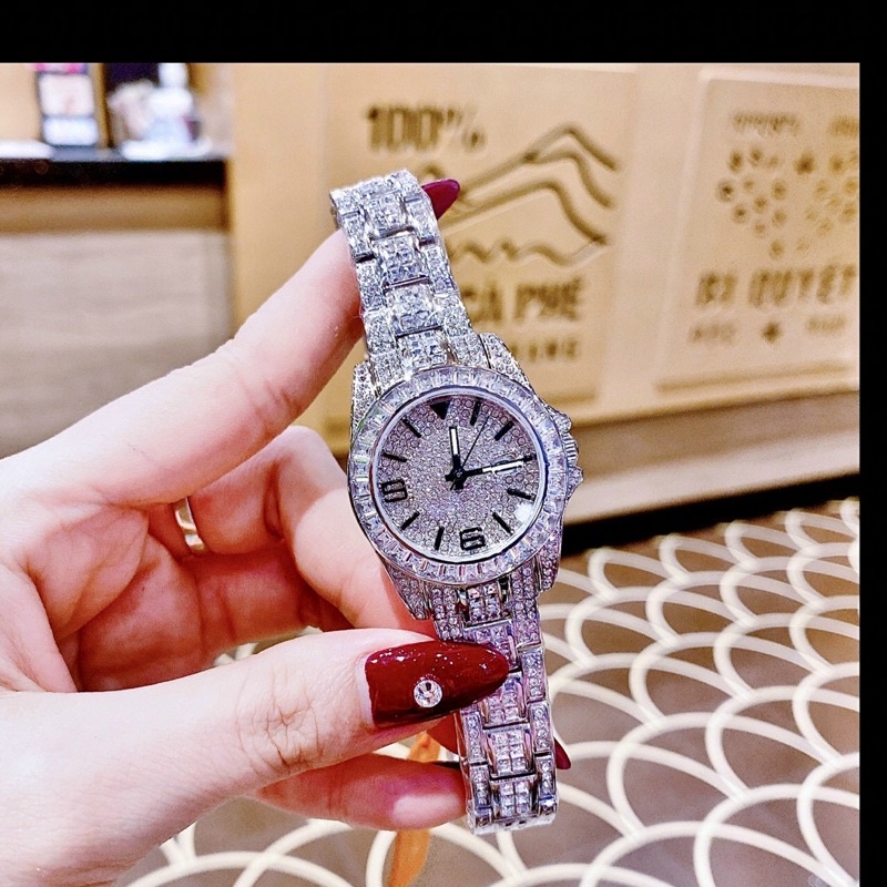 Fullbox bảo hành 12 tháng, Đồng hồ nữ Davenaa đính đá cực đẹp LUTOS WATCH