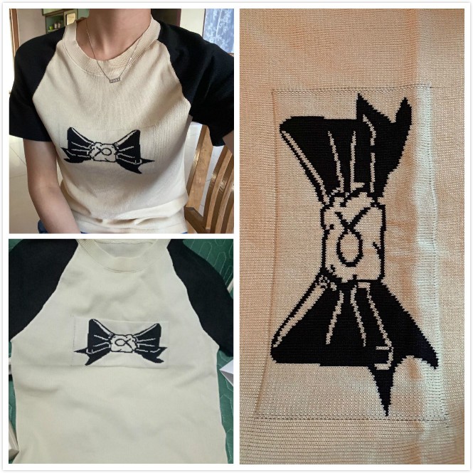 Áo tay ngắn dệt kim thời trang mùa hè cho nữ