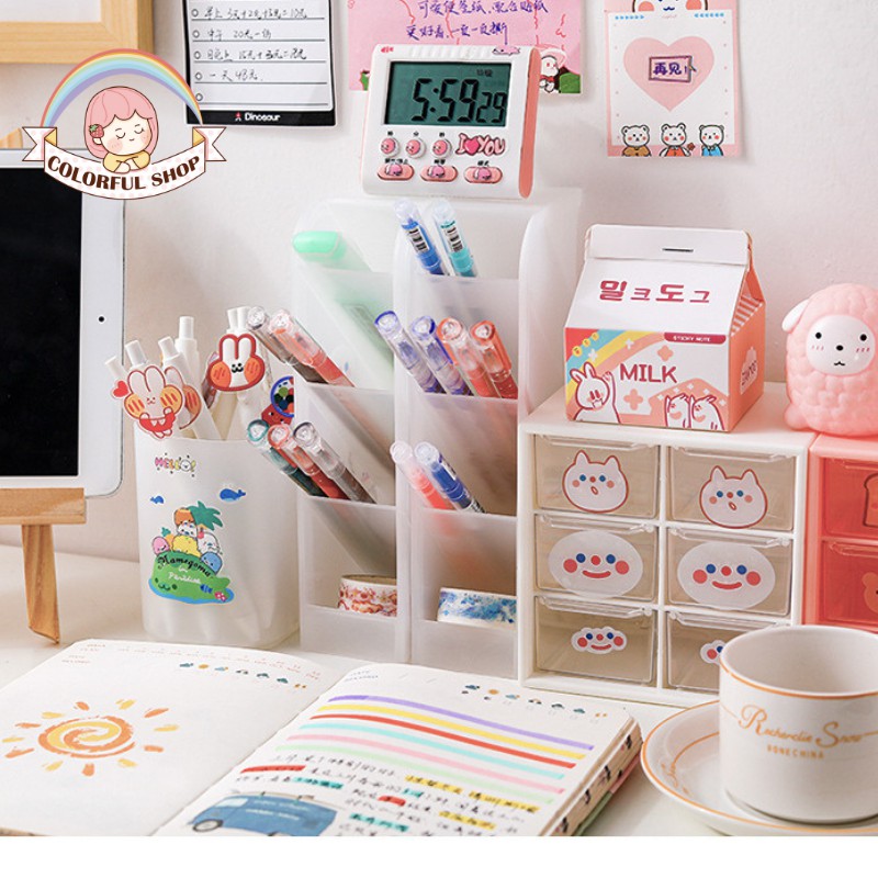 Kệ đựng bút để bàn tiện dụng hữu ích storage box pen holder nhiều màu sắc lựa chọn