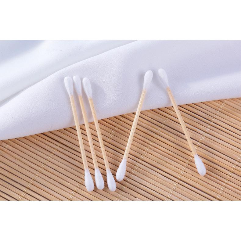 Tăm bông Lameila Tăm bông thân gỗ tiện dụng 100 cây NAVI