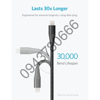 Cáp sạc anker powerline+ ii lightning dài 1.8m cho iphone ipad -hàng xuất usa