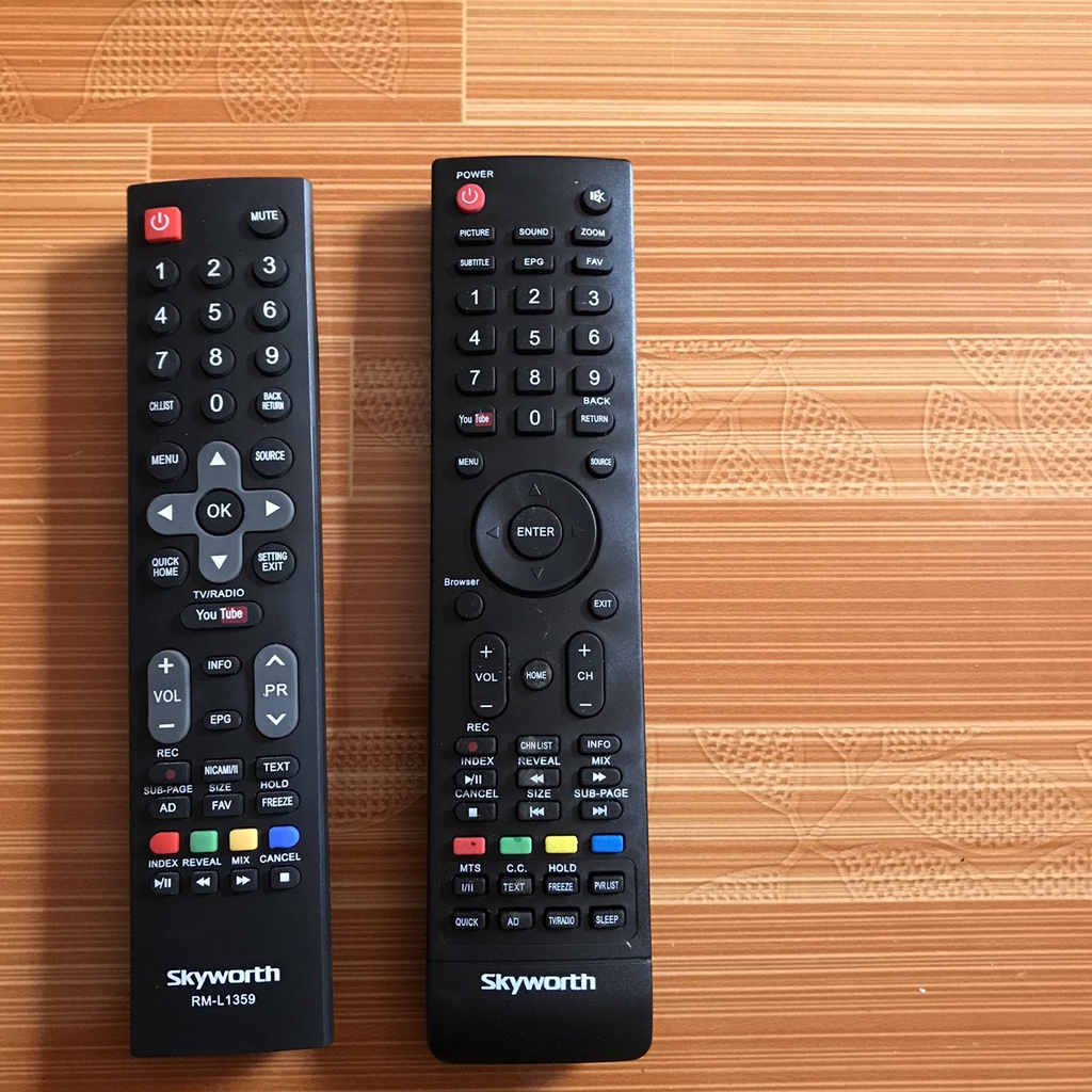 Điều khiển tivi skyworth, Remote tivi skyworth hàng tốt được chọn mẫu, Tặng kèm pin !