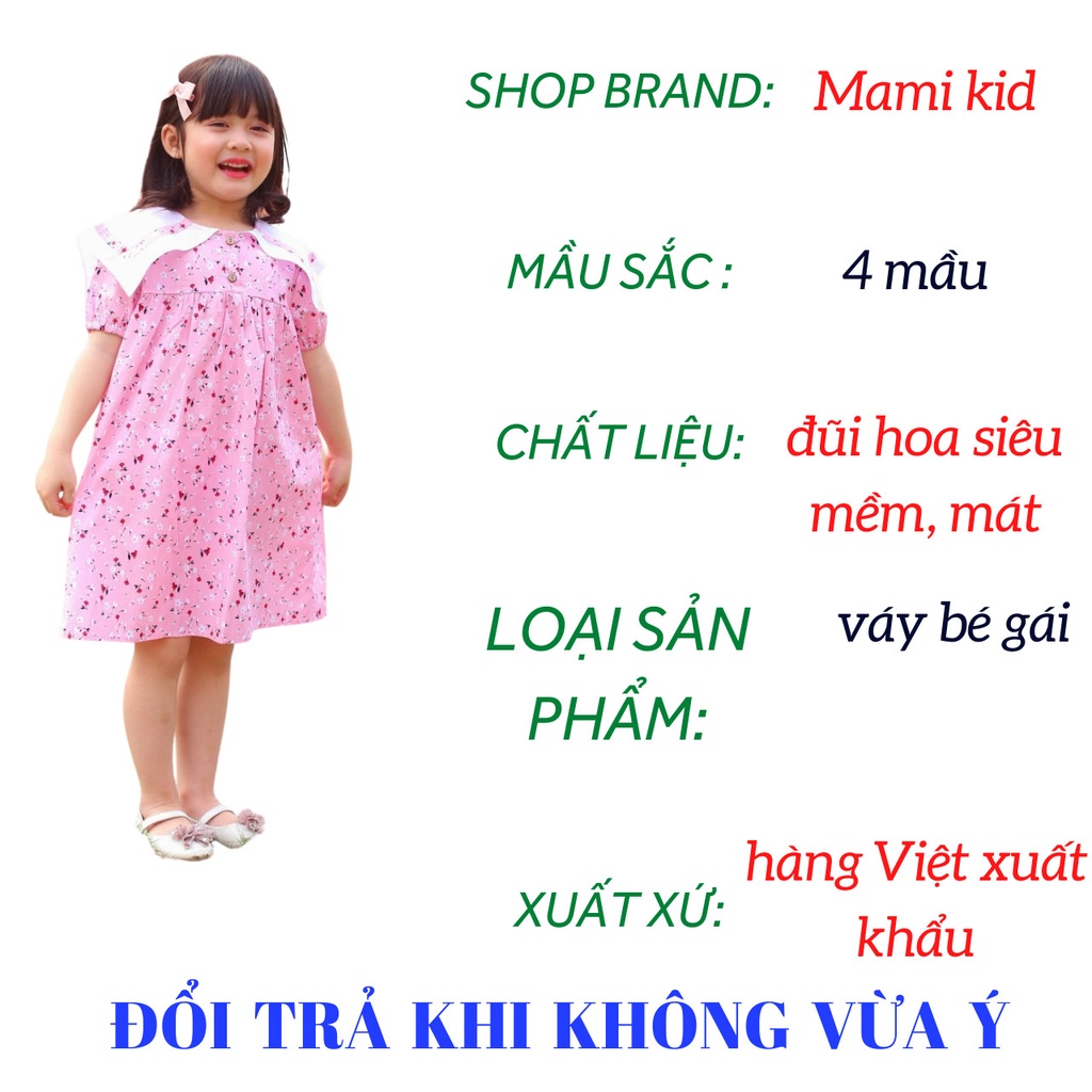 váy cho bé gái 1-7 tuổi hoa nhí xinh yêu 10-25kg ,mamikid