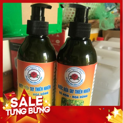 Nước rửa tay bồ hòn ⚡HÀNG CAO CẤP⚡ hoa hồng làm sạch khử mùi hiệu quả, mềm dịu với cả da tay bị dị ứng hóa chất