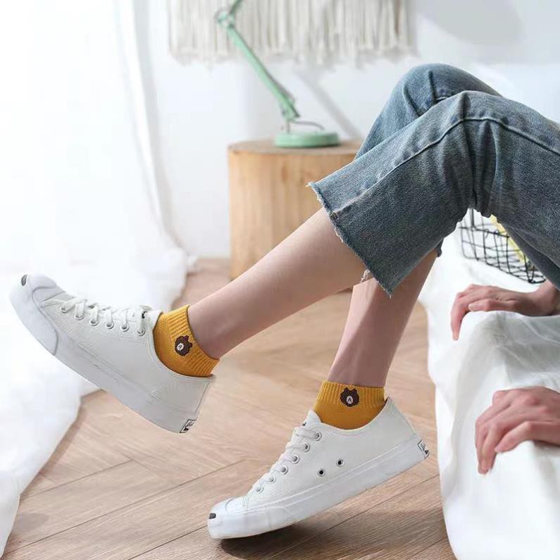 sét tất gấu 10 đôi brown