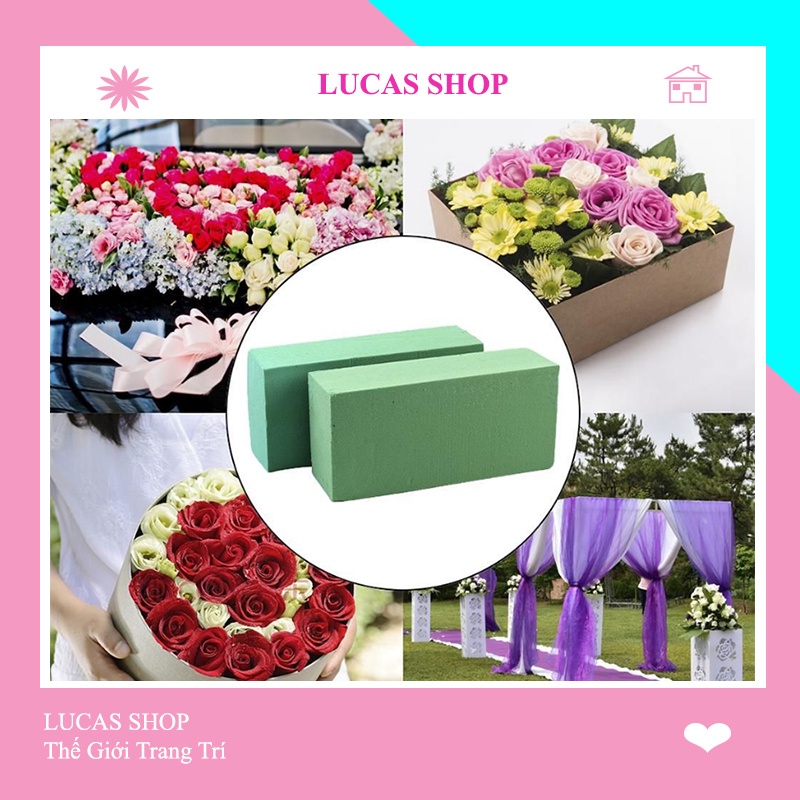Xốp cắm hoa trang trí sự kiện, decor giỏ hoa siêu xinh