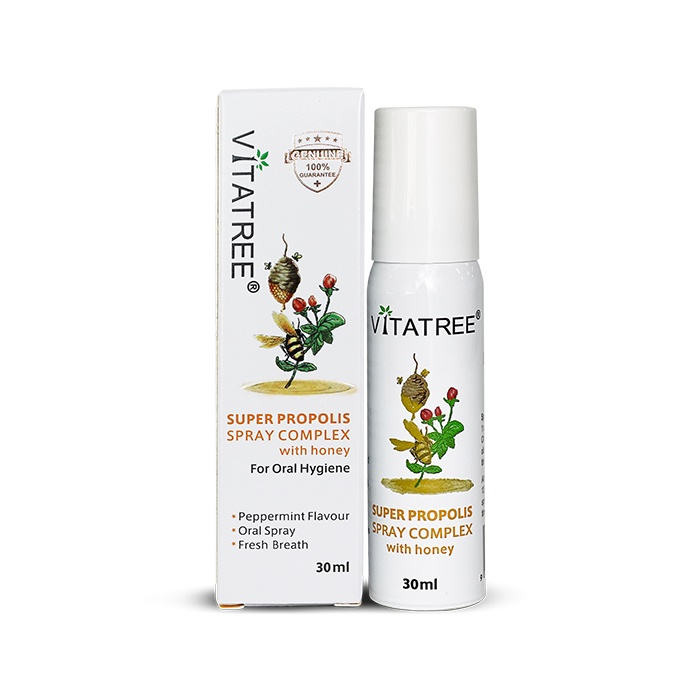Chai xịt keo ong Vitatree Super Propolis Spray 25ml giảm đau họng