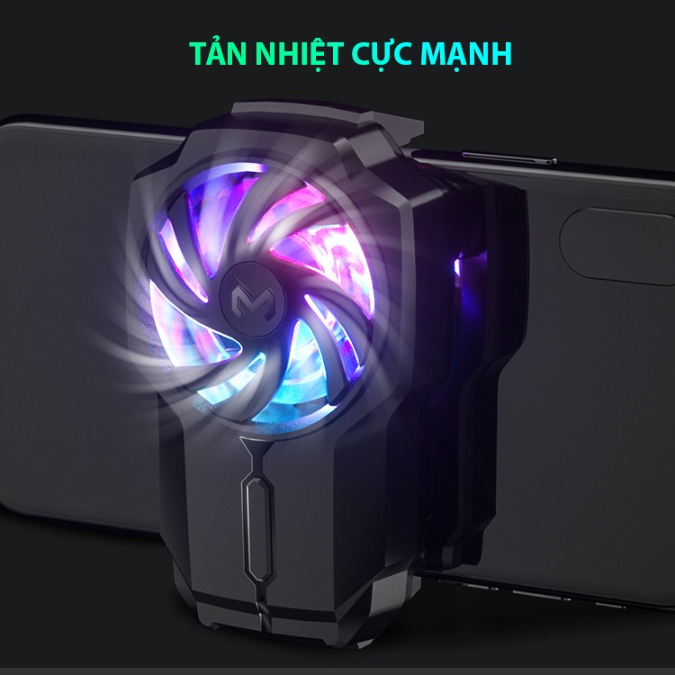 Quạt tản nhiệt gaming cho điện thoại MEMO FL05 | RGB | 500 mAh | Công nghệ làm mát lốc xoáy làm mát giảm nhiệt nhanh