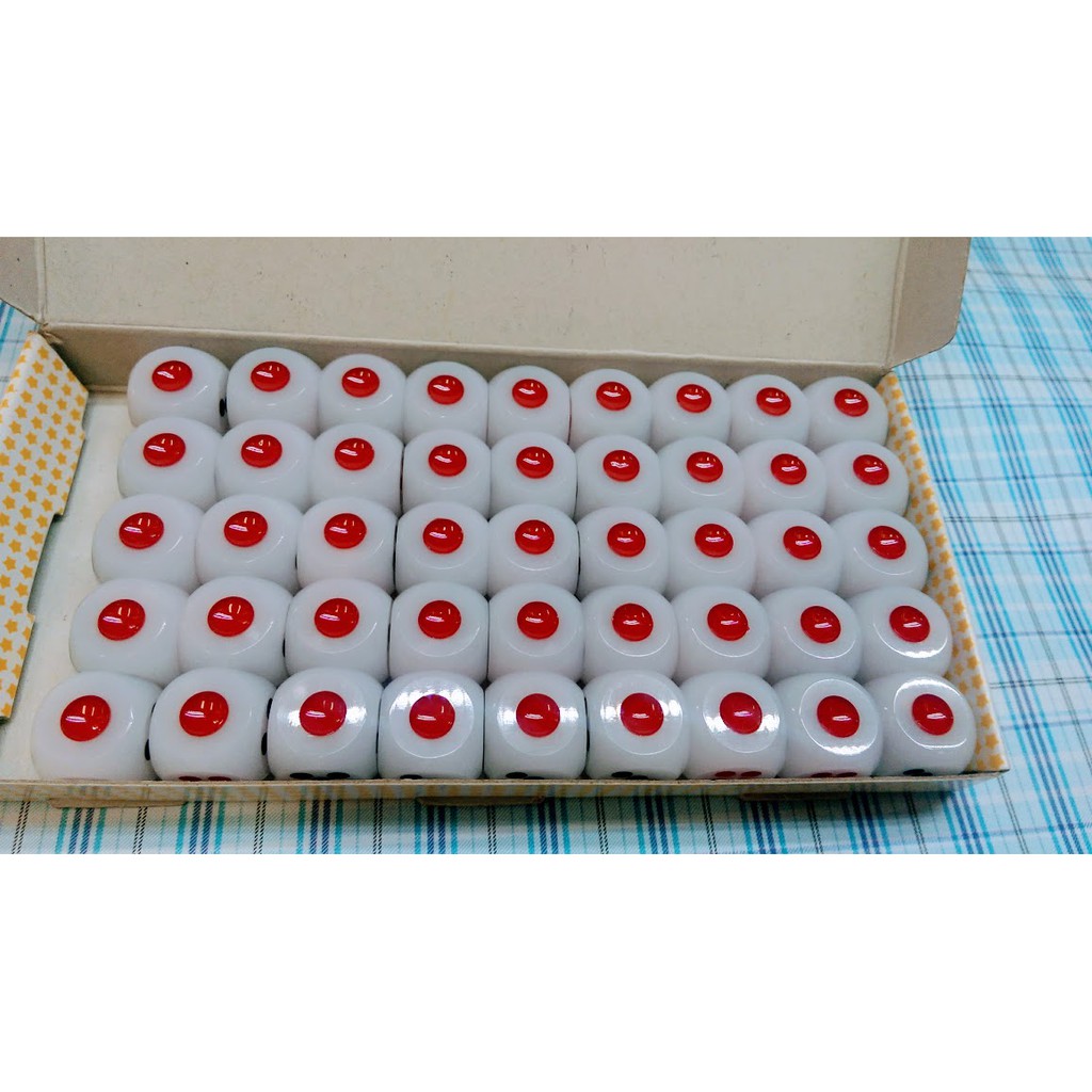 Xí ngầu nghệ hoa 13 ly bộ 6 viên