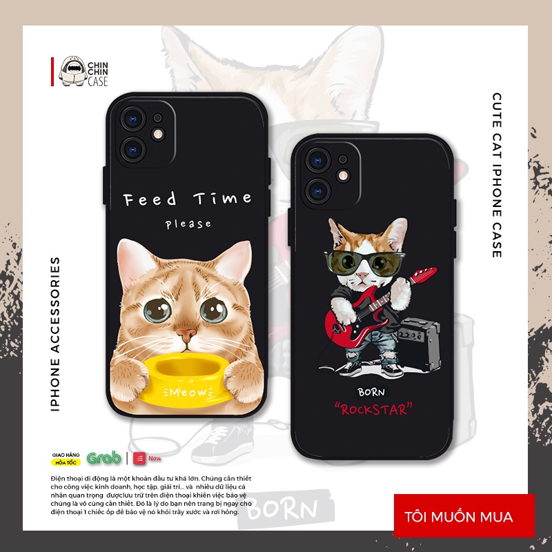 Vỏ ốp iPhone Feed Time chống sốc cho iPhone 6/6pl/6s/6spl/7/7pl/8/8pl/x/xs/11/12/13/pro/max - Chinchincase