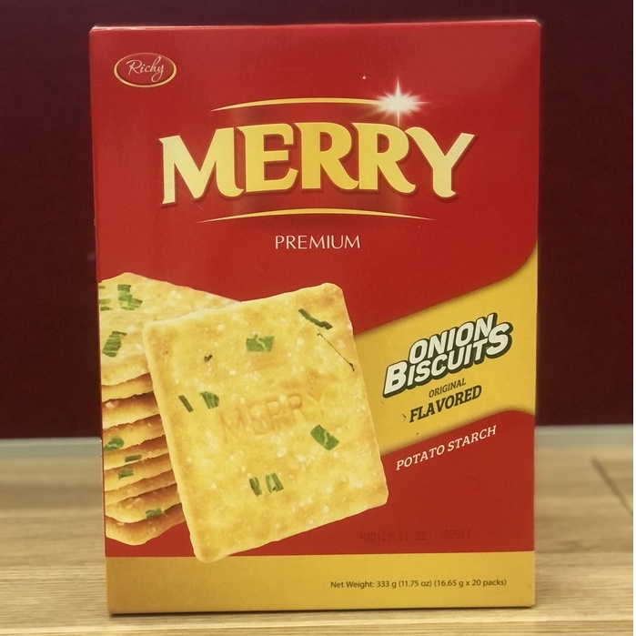 Bánh Quy Richy Merry hành 333g Giòn Tan