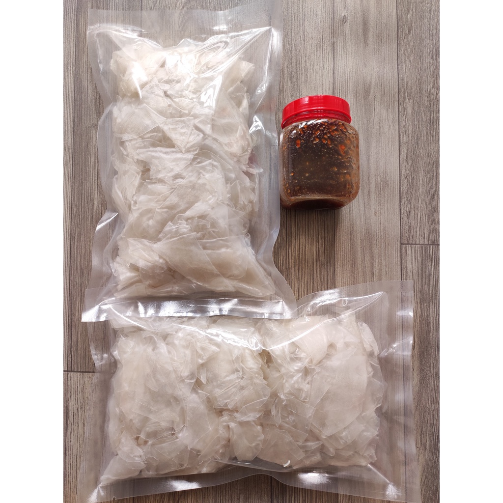 [1kg PS xốt me] | Combo 1kg bánh tráng phơi sương + hủ xốt me | Bánh tráng phơi sương chấm xốt me | Chợ Cô Thu