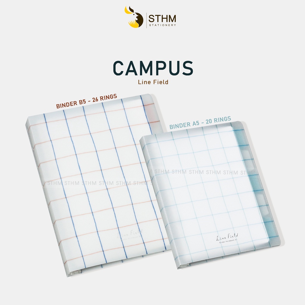 Vở gáy còng Campus - Bìa nhựa caro mới - Chính hãng Campus giá tốt nhất - STHM Stationery