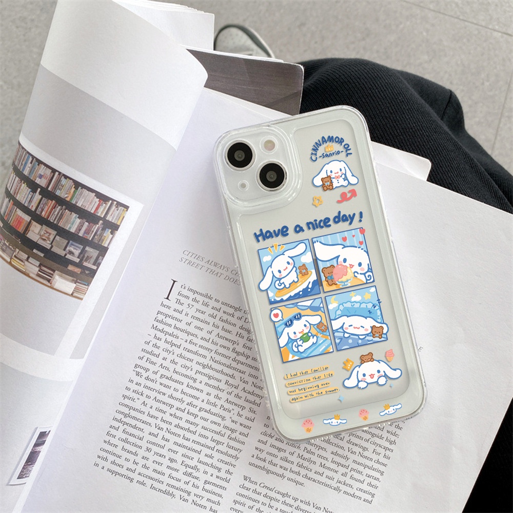 Ốp Điện Thoại Trong Suốt Hình Cinnamoroll / Không Gian Cho iPhone 13 12 11 X XS Pro 7 8 Plus Max XR