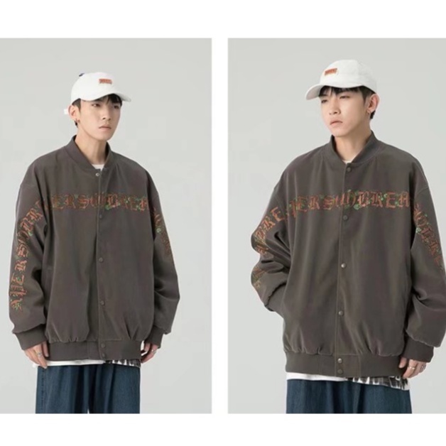 Áo khoác bóng chày dài tay thời trang nam