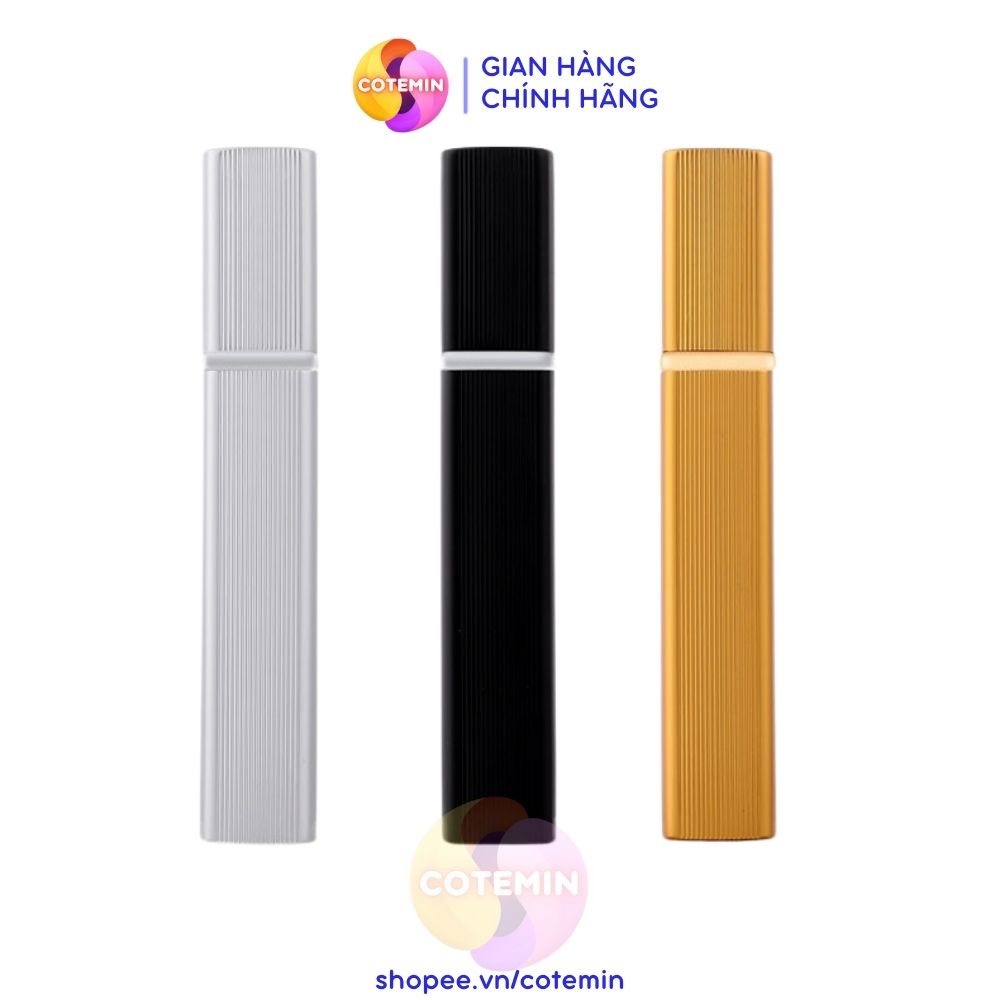 Chai Chiết Nước Hoa Vuông 12ml Loại Lọ Chai To Nhôm Nhám Nhiều Màu COTEMIN