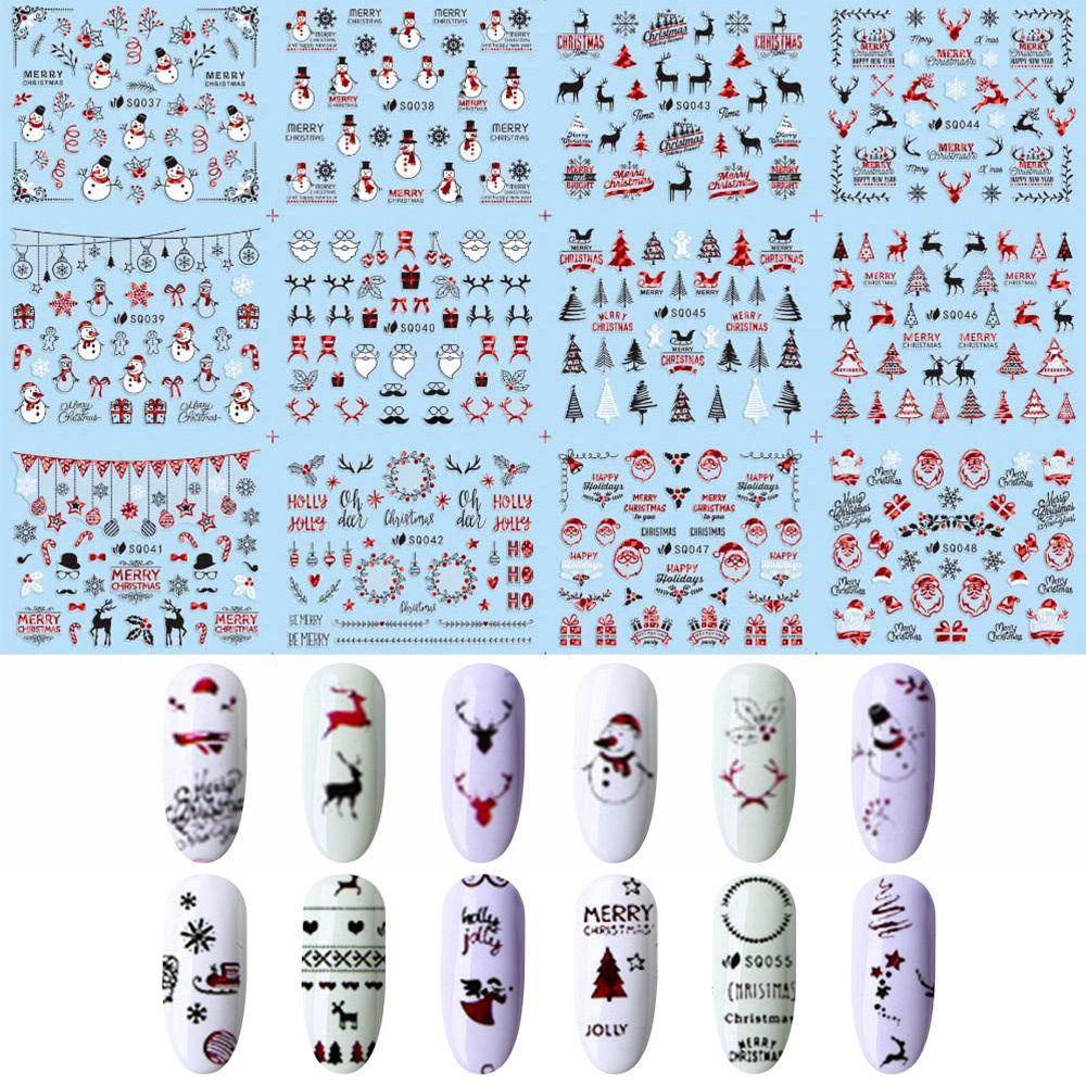 CACTU Sticker Dán Móng Nghệ Thuật Hình Bông Tuyết